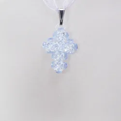Pendant 30cm - Urielle-Violet Organza - Pendant 30cm - Laiton argenté